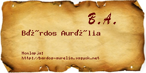 Bárdos Aurélia névjegykártya